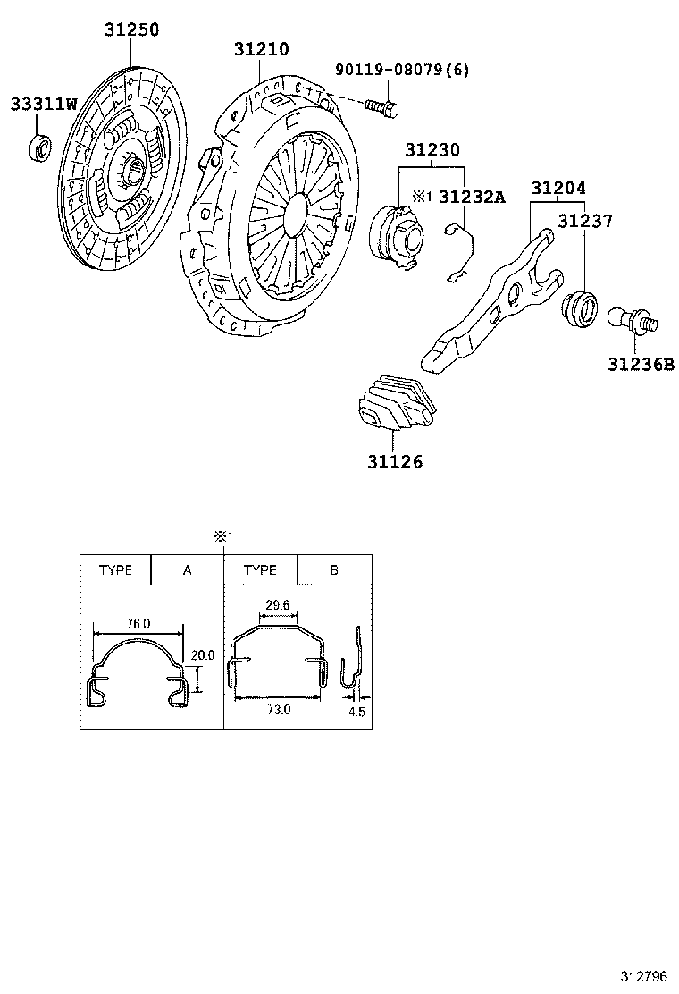  HIACE |  CLUTCH RELEASE FORK