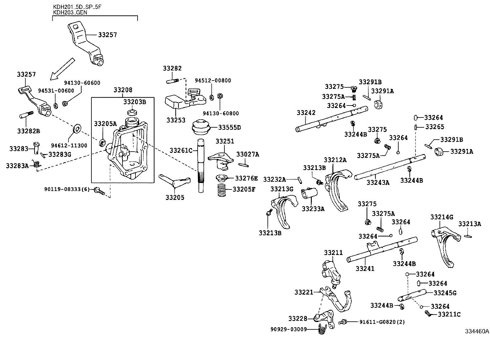 HIACE | GEAR SHIFT FORK LEVER SHAFT MTM