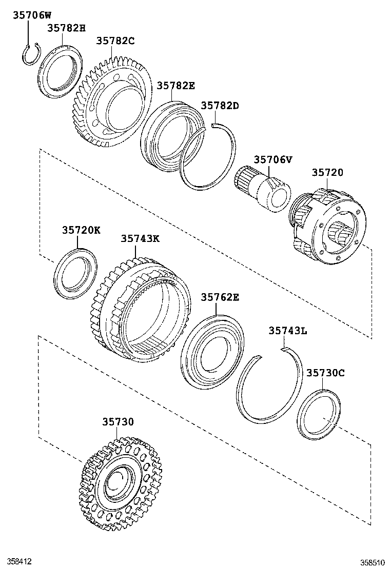  HIGHLANDER KLUGER |  PLANETARY GEAR REVERSE PISTON COUNTER GEAR ATM