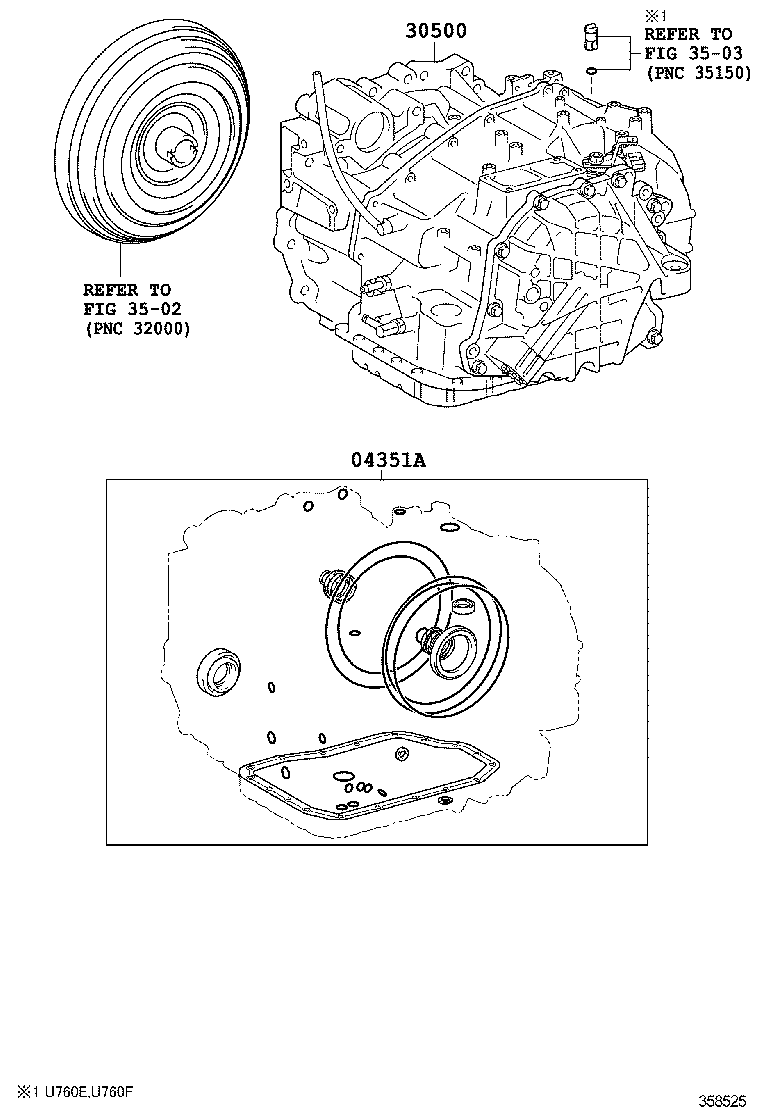  VENZA |  TRANSAXLE OR TRANSMISSION ASSY GASKET KIT ATM