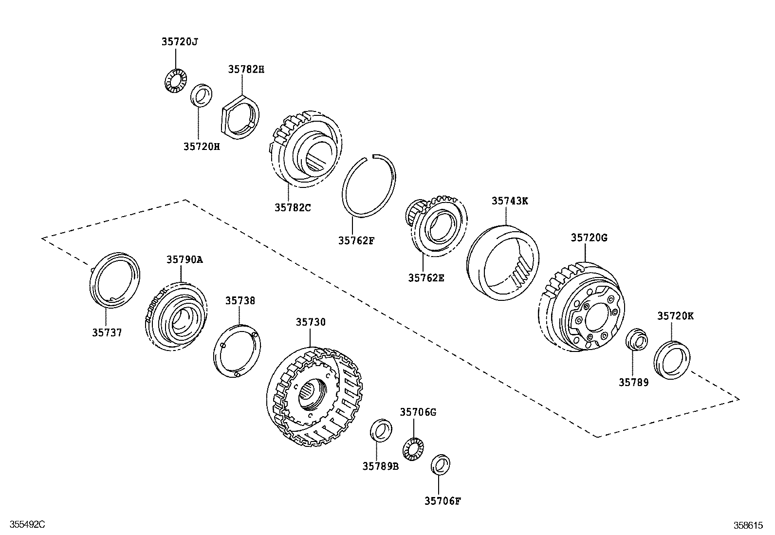  YARIS VIOS LIMO |  PLANETARY GEAR REVERSE PISTON COUNTER GEAR ATM
