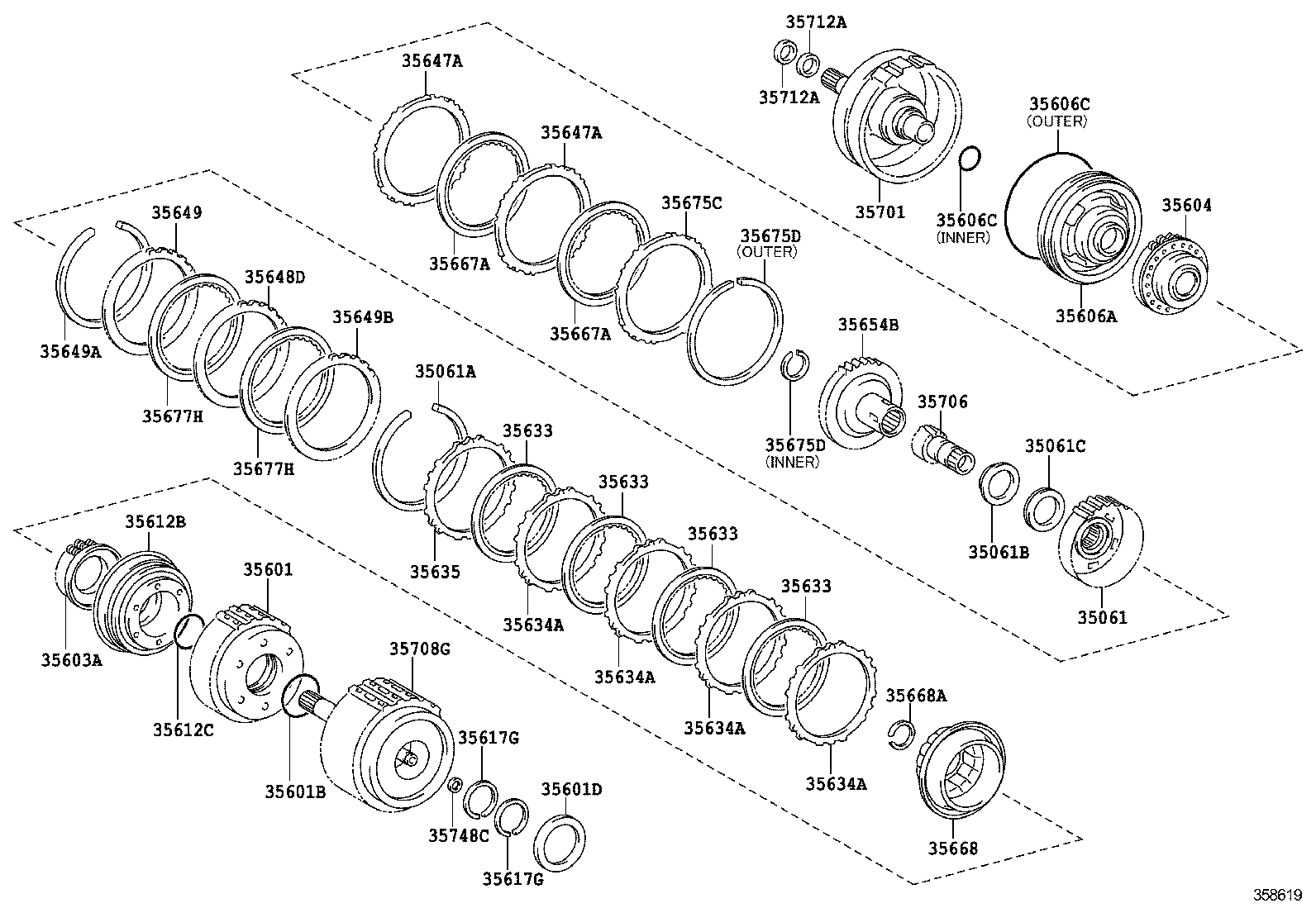  YARIS VIOS LIMO |  BRAKE BAND MULTIPLE DISC CLUTCH ATM