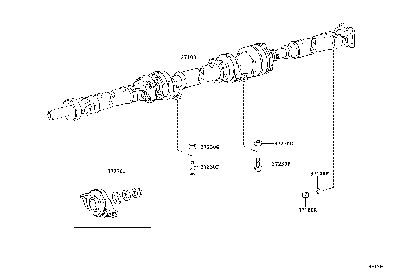  HIGHLANDER KLUGER |  PROPELLER SHAFT UNIVERSAL JOINT