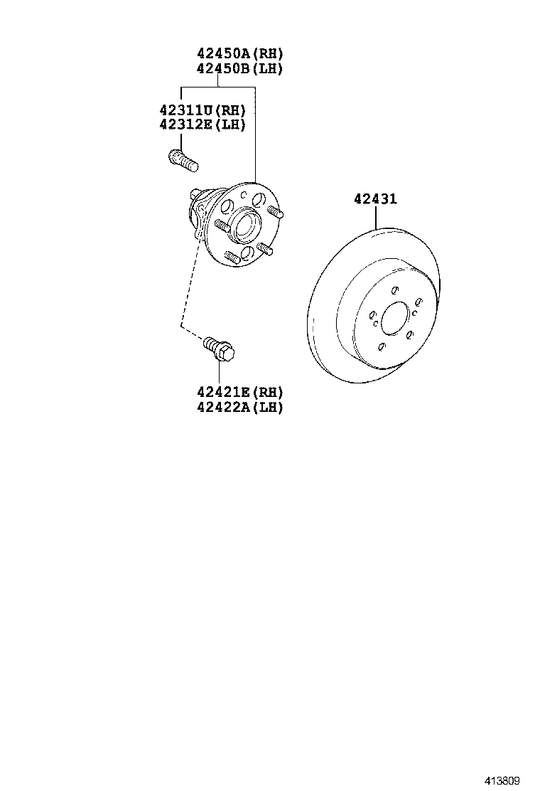  AURIS UKP |  REAR AXLE SHAFT HUB