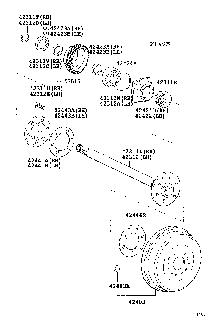  HIACE |  REAR AXLE SHAFT HUB