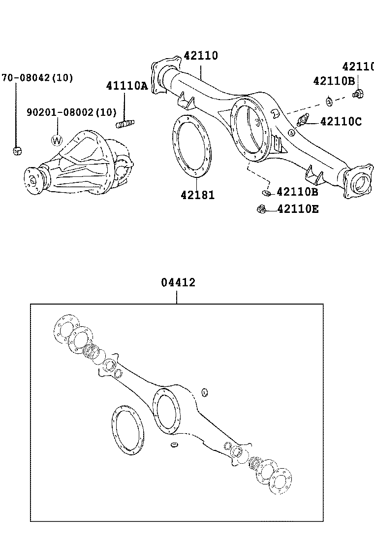  HIACE |  REAR AXLE HOUSING DIFFERENTIAL