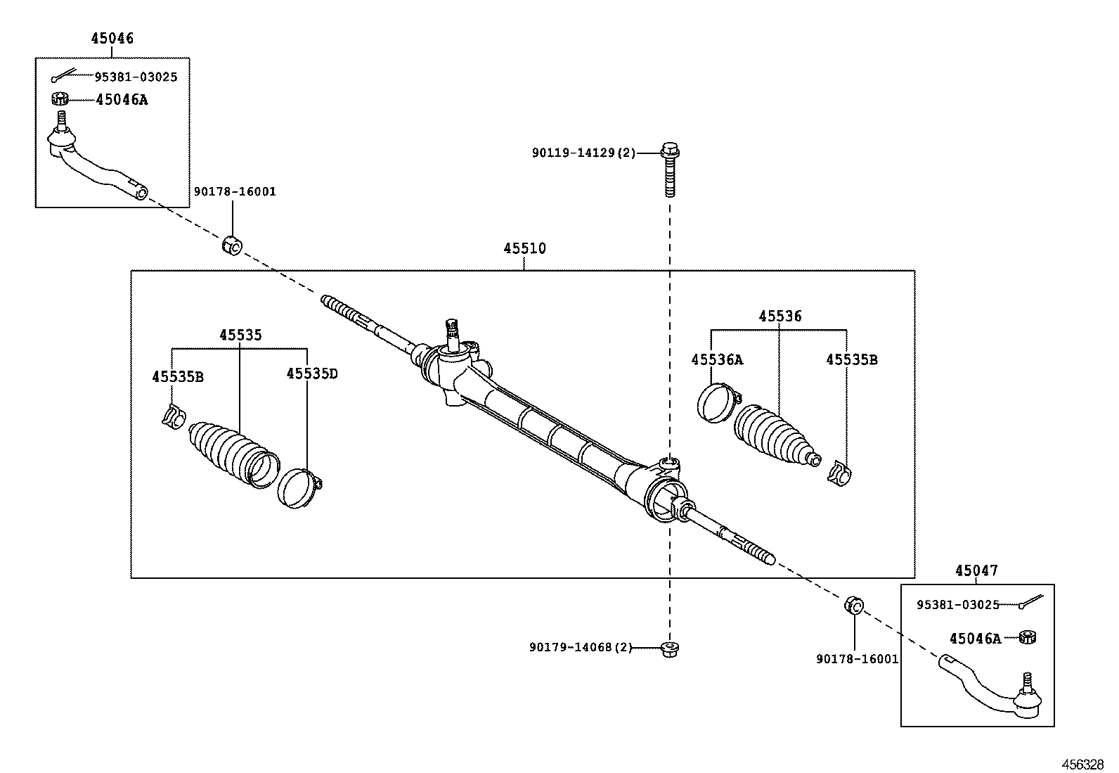  PREVIA |  FRONT STEERING GEAR LINK