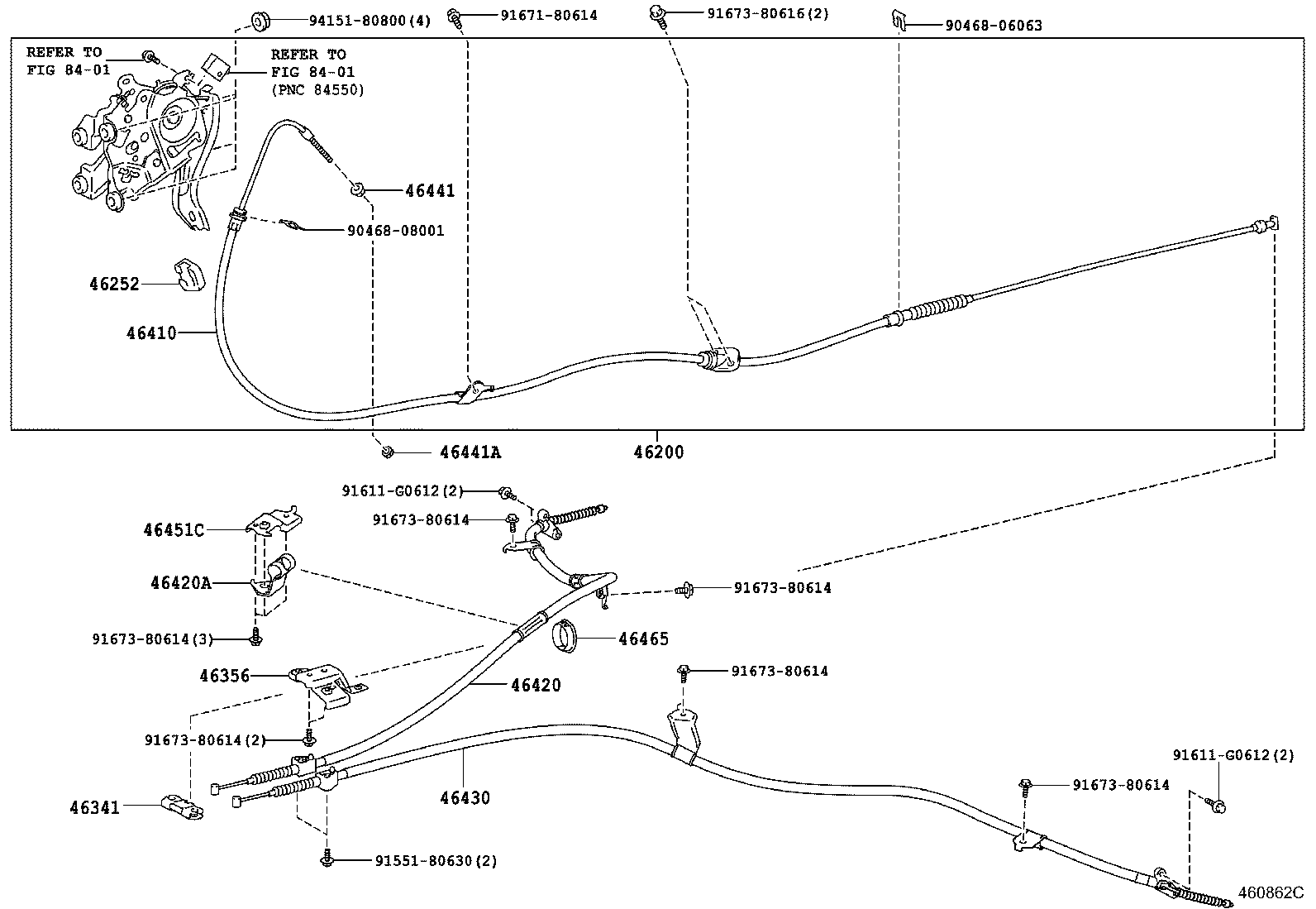  PREVIA |  PARKING BRAKE CABLE