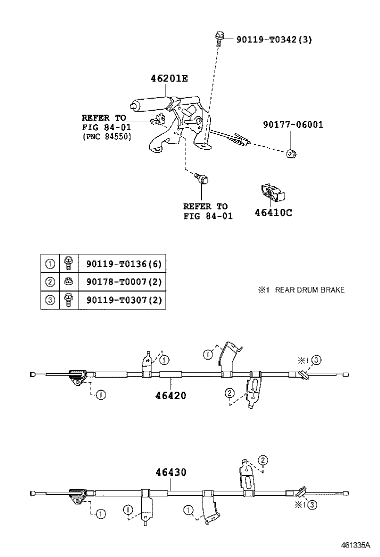  YARIS VIOS LIMO |  PARKING BRAKE CABLE