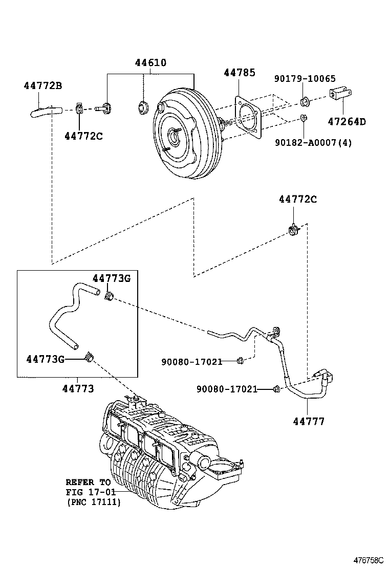  VENZA |  BRAKE BOOSTER VACUUM TUBE