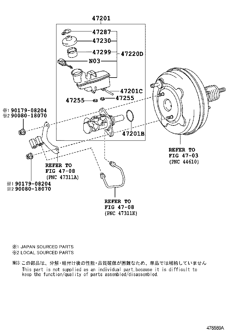  AVALON |  BRAKE MASTER CYLINDER