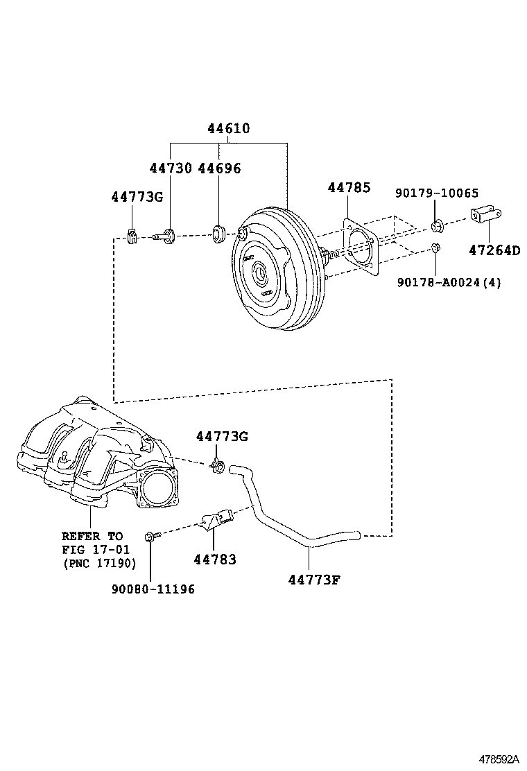 AVALON |  BRAKE BOOSTER VACUUM TUBE
