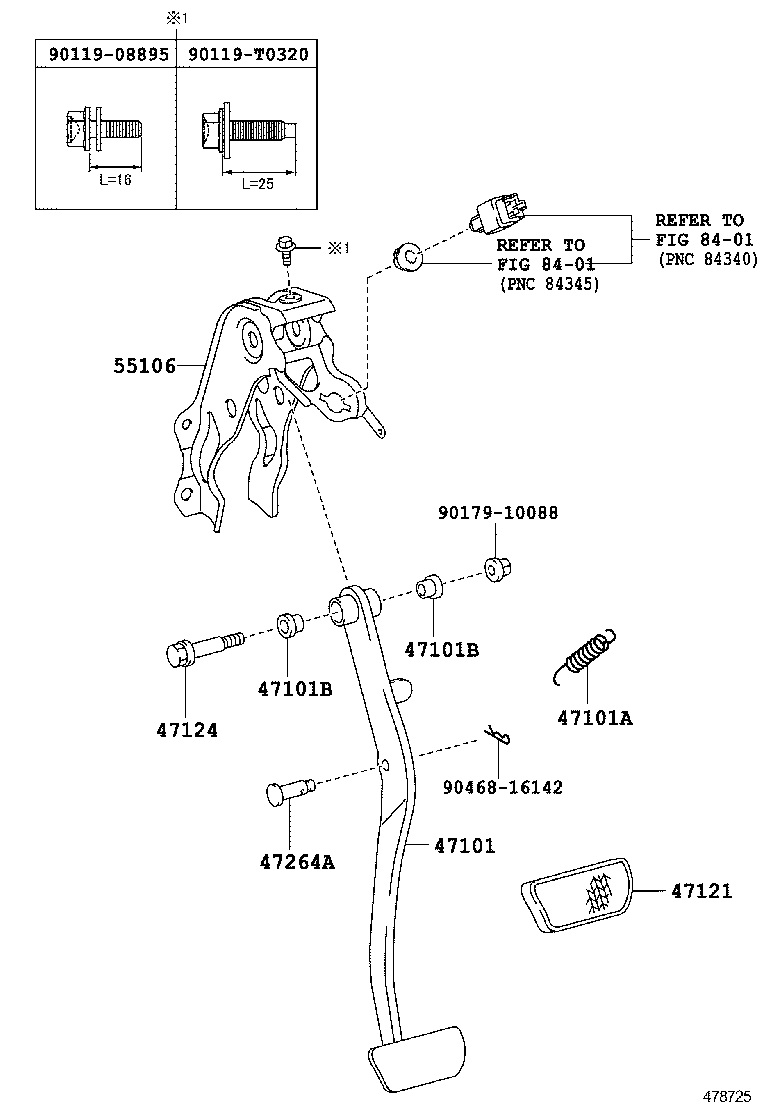  YARIS VIOS LIMO |  BRAKE PEDAL BRACKET