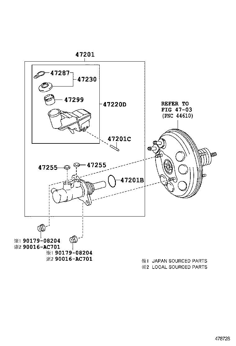  YARIS VIOS LIMO |  BRAKE MASTER CYLINDER