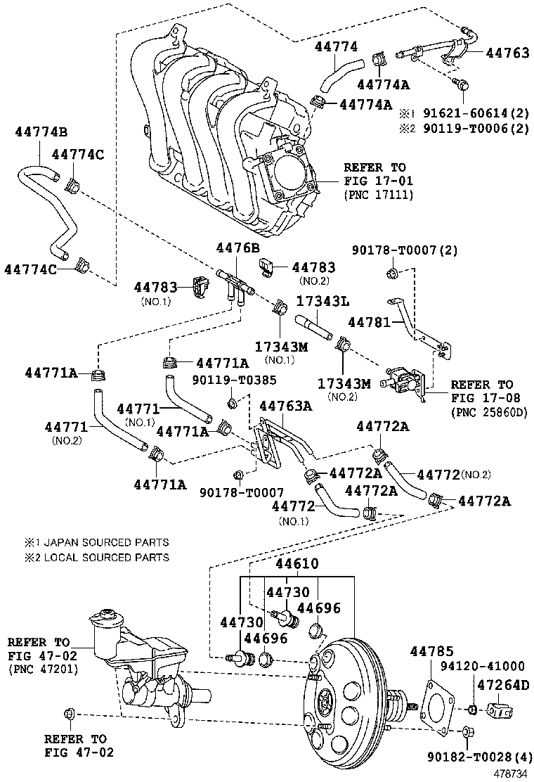  YARIS |  BRAKE BOOSTER VACUUM TUBE