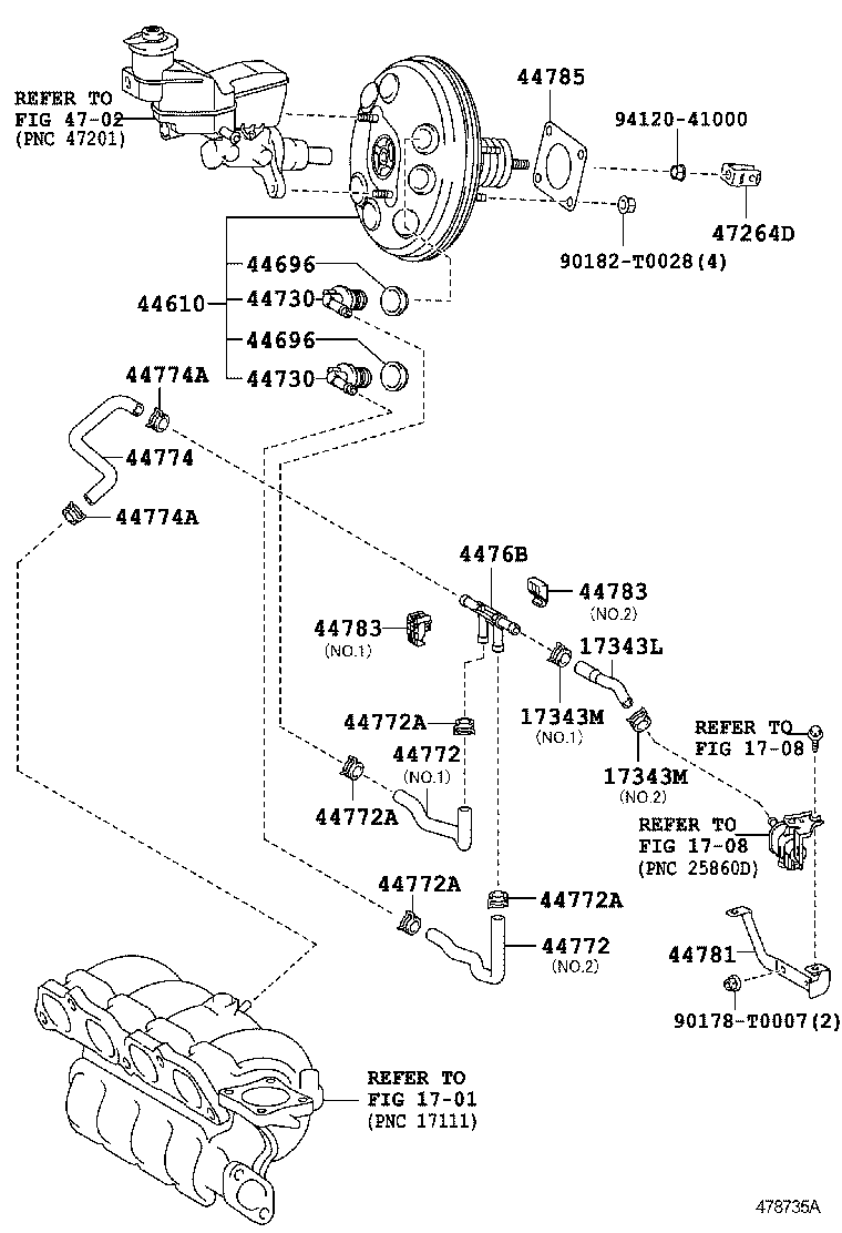  YARIS |  BRAKE BOOSTER VACUUM TUBE