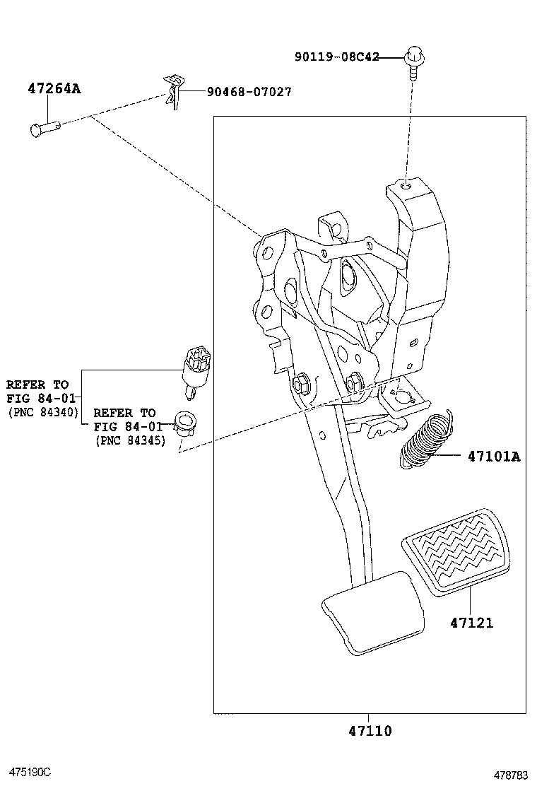  PREVIA |  BRAKE PEDAL BRACKET
