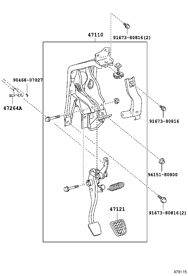  HIACE |  BRAKE PEDAL BRACKET