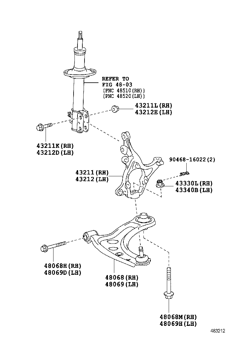  ETIOS LIVA CROSS |  FRONT AXLE ARM STEERING KNUCKLE