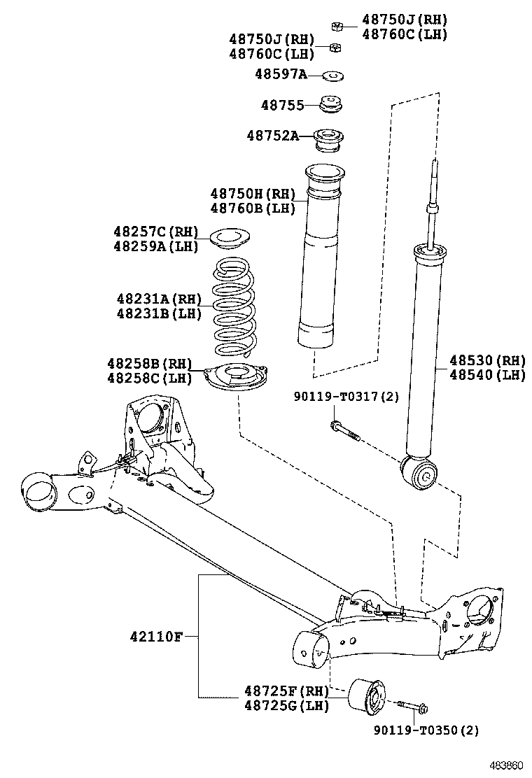  YARIS |  REAR SPRING SHOCK ABSORBER