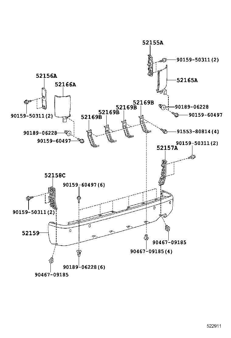  HIACE |  REAR BUMPER BUMPER STAY