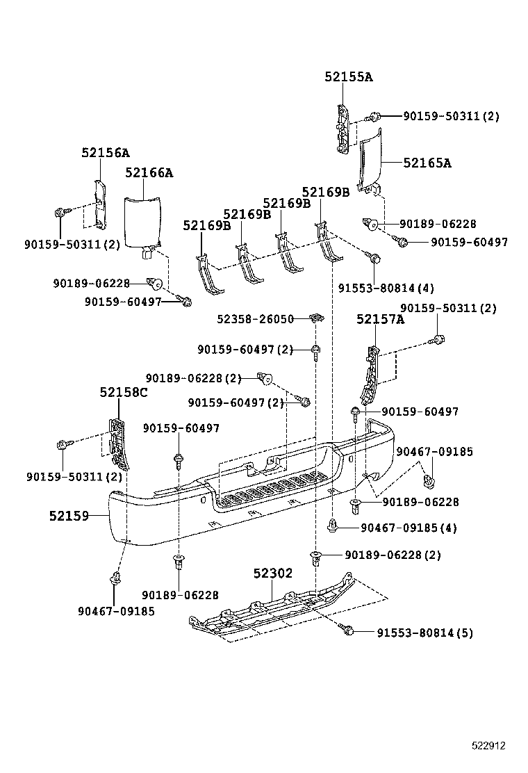  HIACE |  REAR BUMPER BUMPER STAY