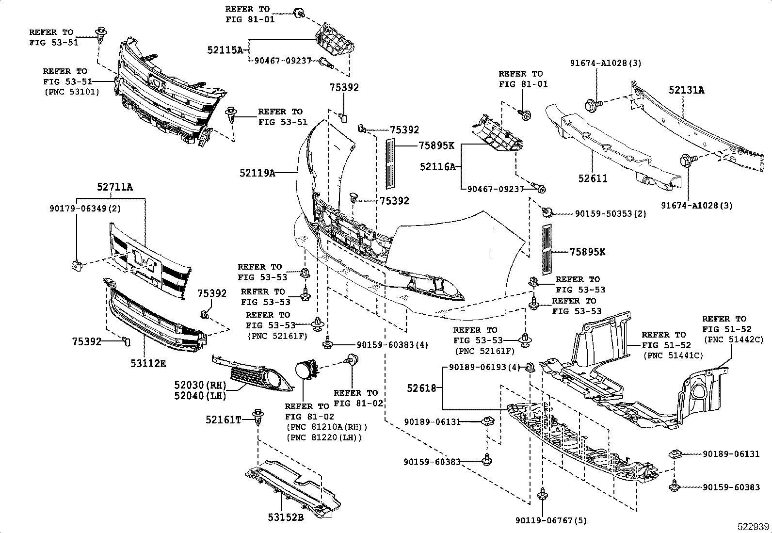  NOAH |  FRONT BUMPER BUMPER STAY