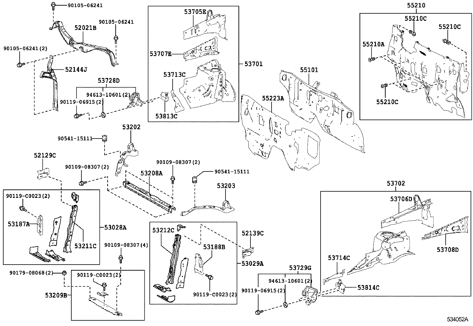  RAV4 CHINA |  FRONT FENDER APRON DASH PANEL