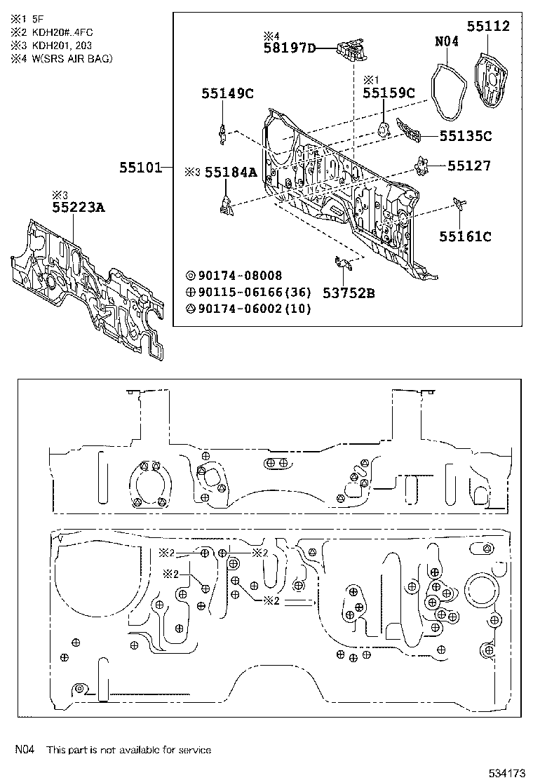  HIACE |  FRONT FENDER APRON DASH PANEL