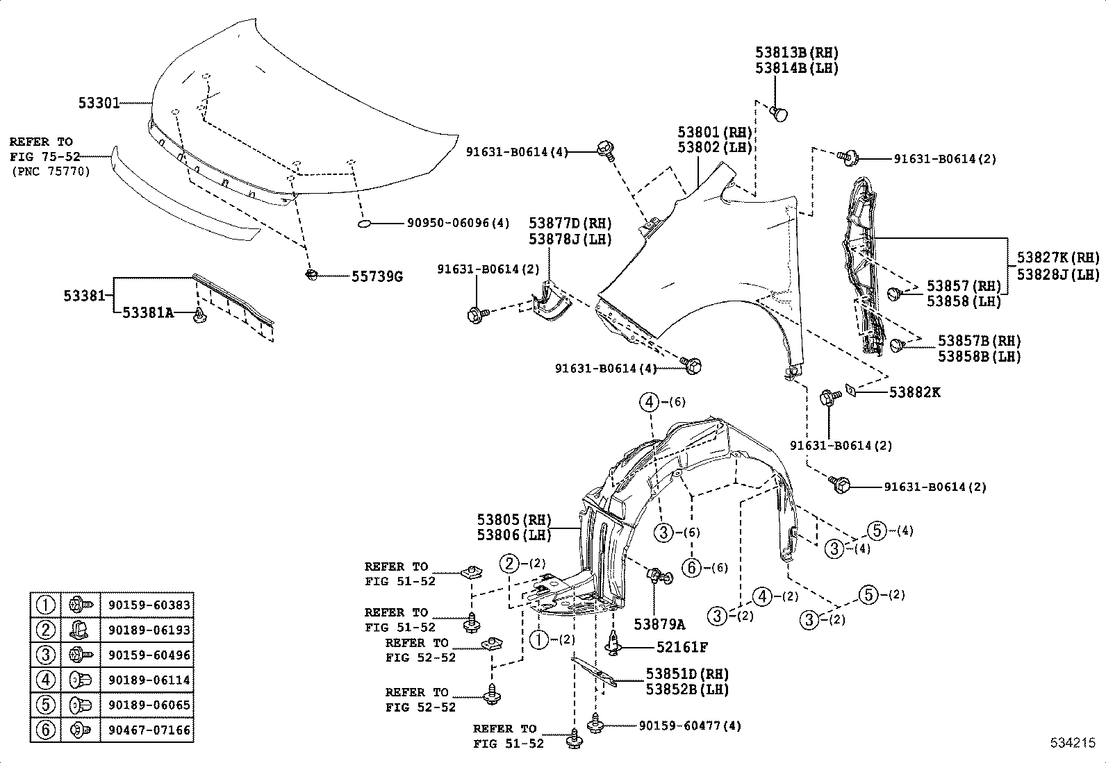  NOAH |  HOOD FRONT FENDER