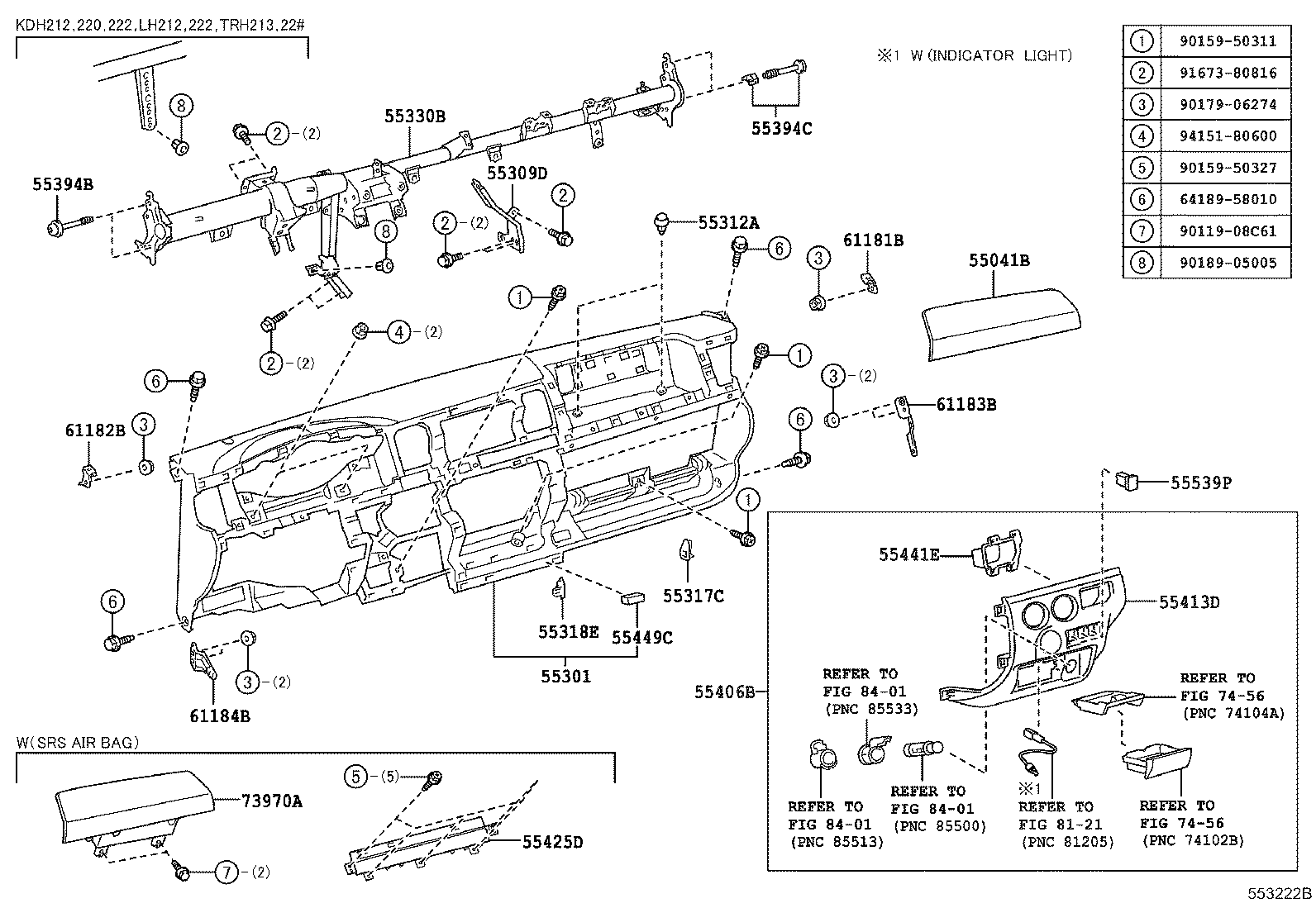  HIACE |  INSTRUMENT PANEL GLOVE COMPARTMENT