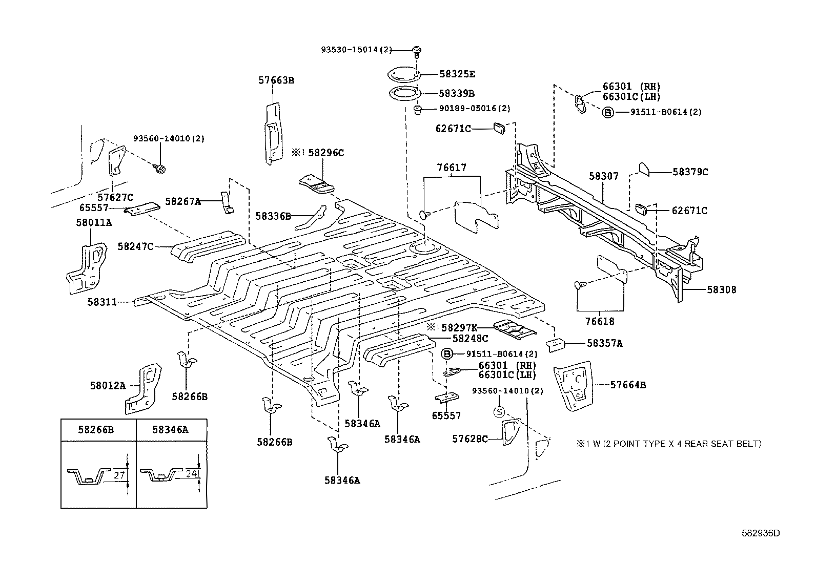  LAND CRUISER 70 |  REAR FLOOR PANEL REAR FLOOR MEMBER