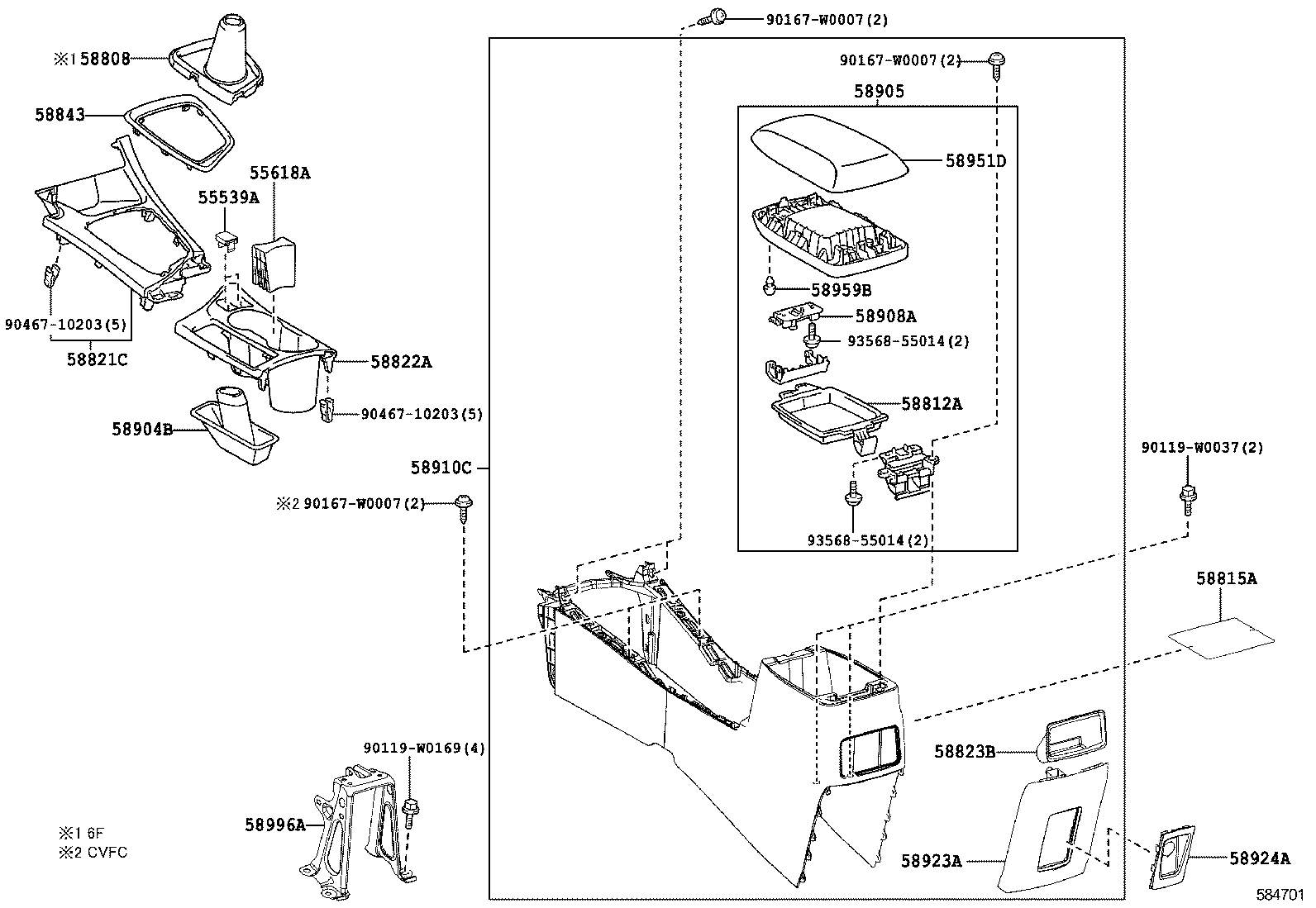 AURIS UKP |  CONSOLE BOX BRACKET