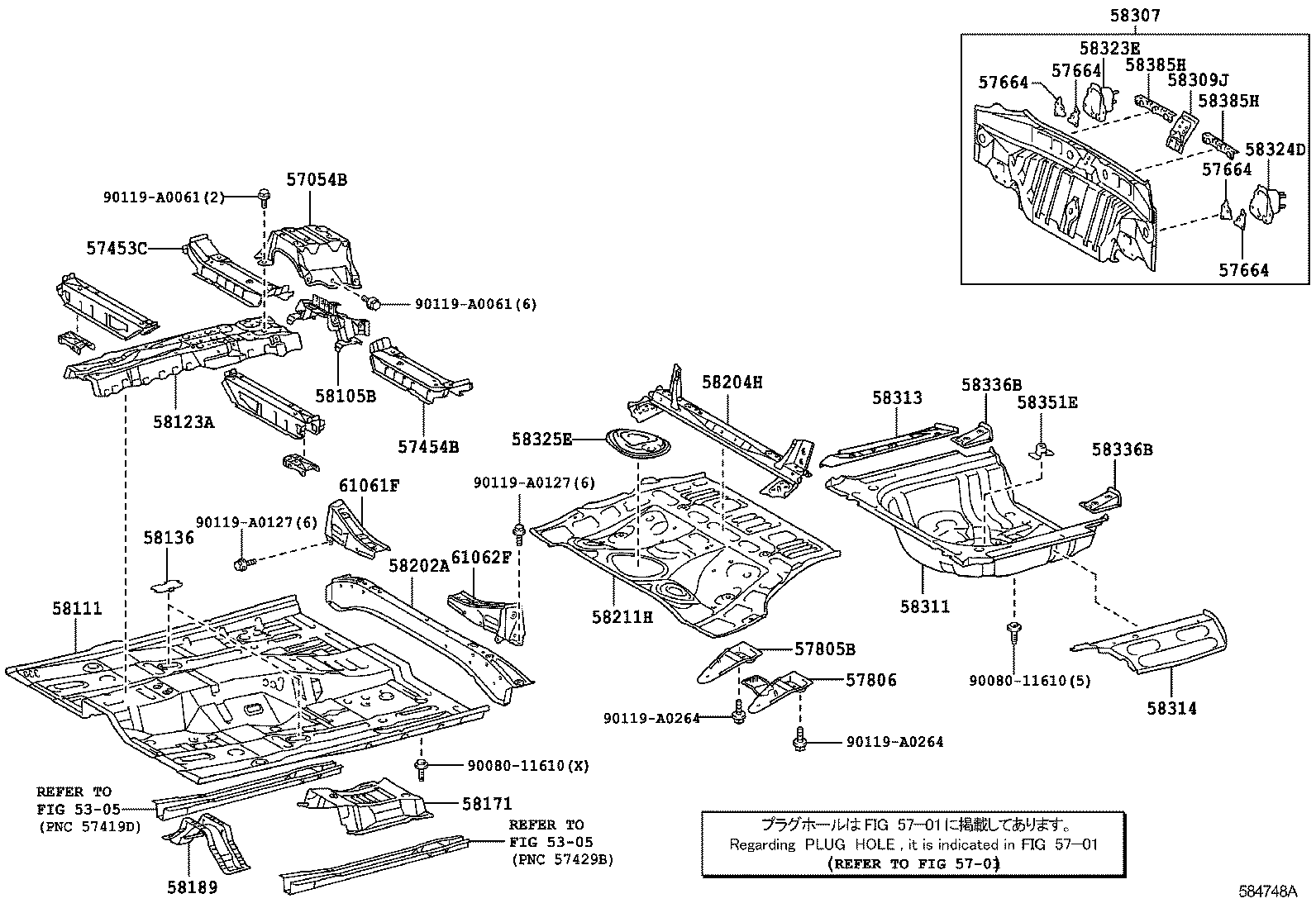  AVALON |  FLOOR PAN LOWER BACK PANEL