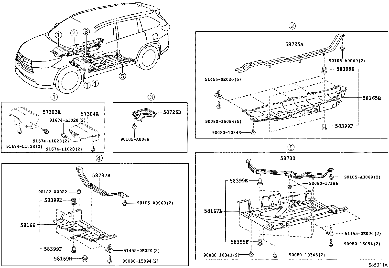  HIGHLANDER KLUGER |  FLOOR PAN LOWER BACK PANEL