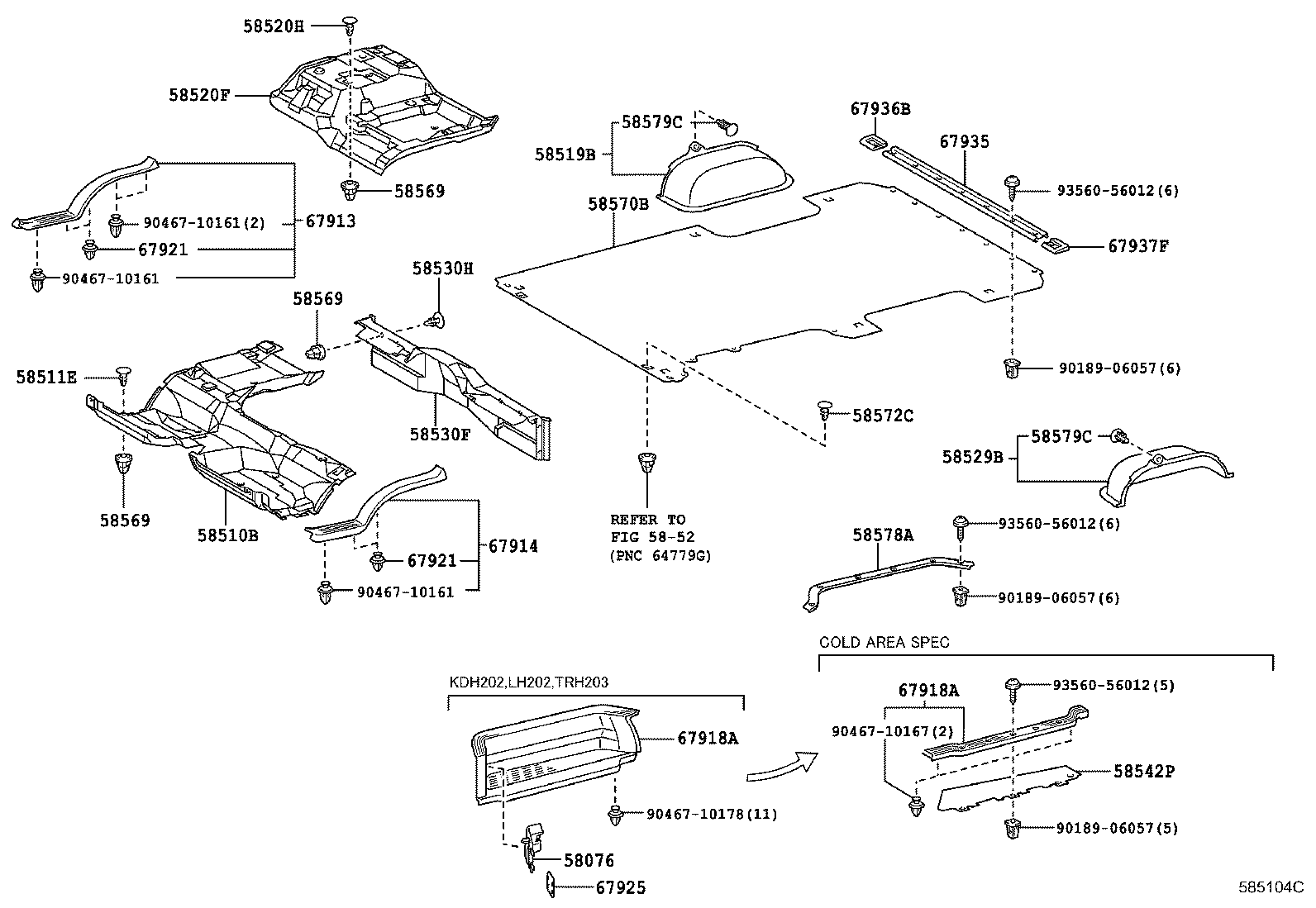  HIACE |  FLOOR MAT SILENCER PAD