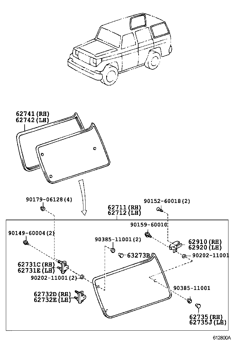  LAND CRUISER 70 |  SIDE WINDOW