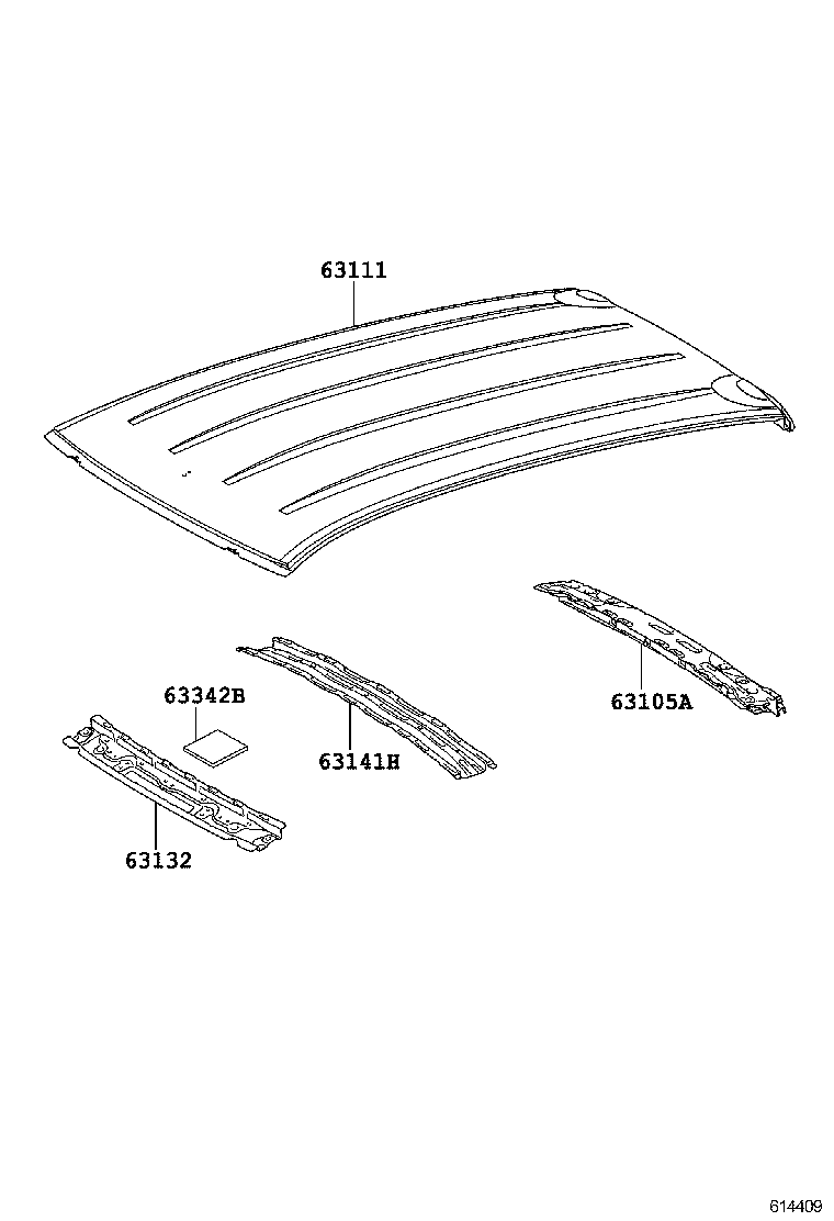  ETIOS |  ROOF PANEL BACK WINDOW GLASS