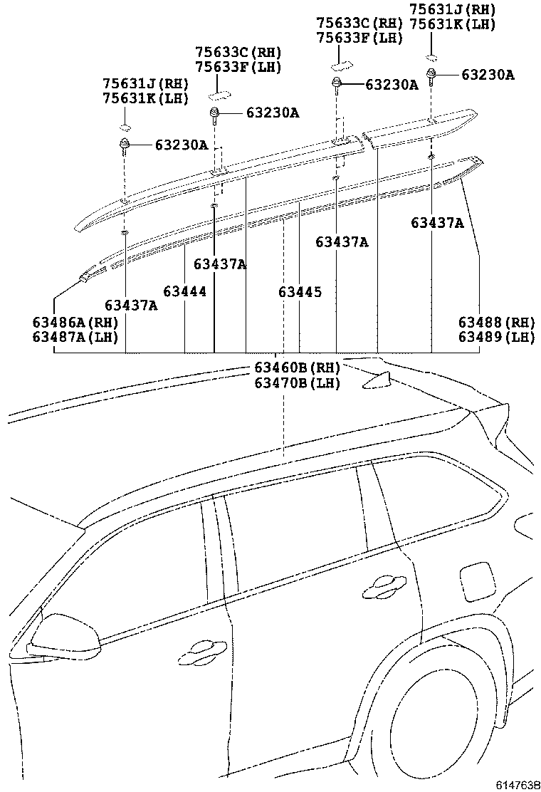  HIGHLANDER KLUGER |  ROOF PANEL BACK WINDOW GLASS