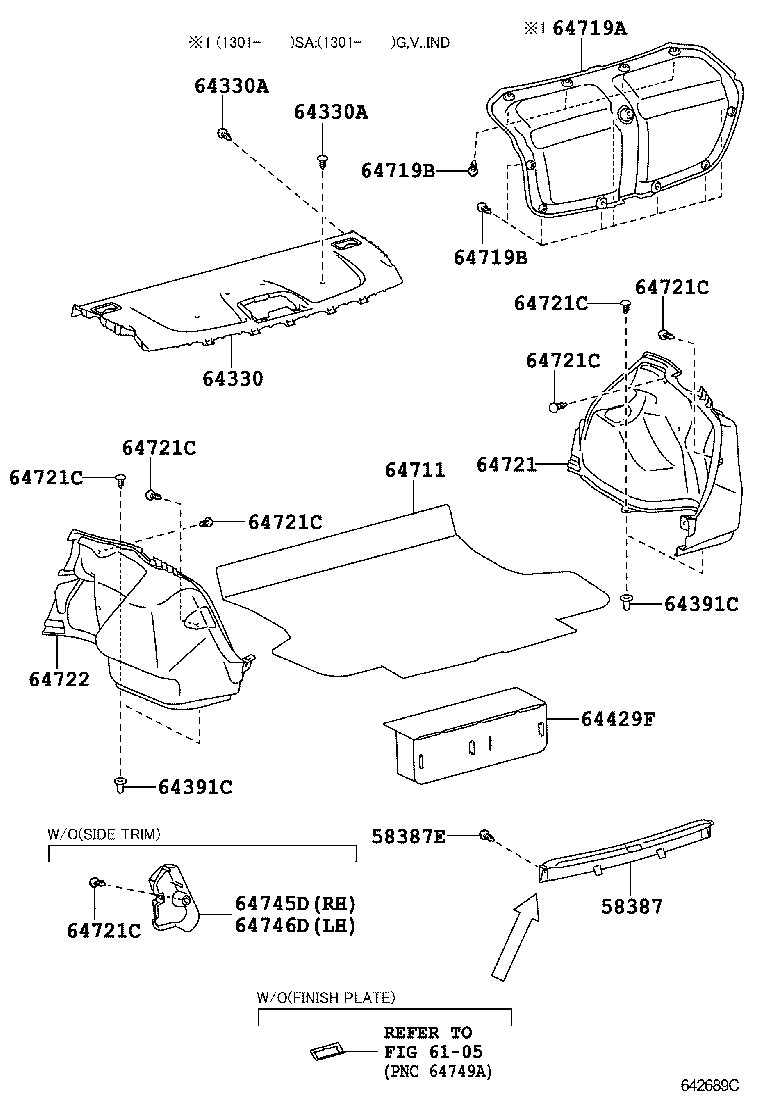 ETIOS LIVA CROSS |  PACKAGE TRAY PANEL LUGGAGE COMPARTMENT MAT