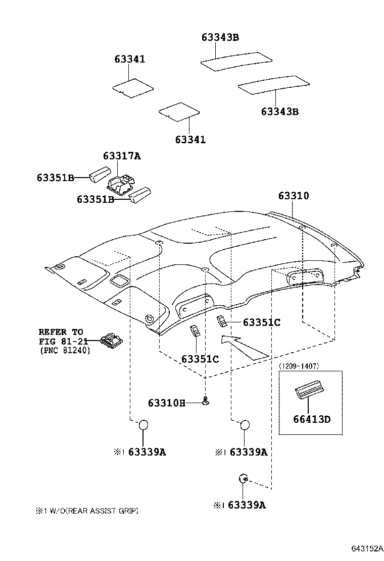  ETIOS |  ROOF HEADLINING SILENCER PAD