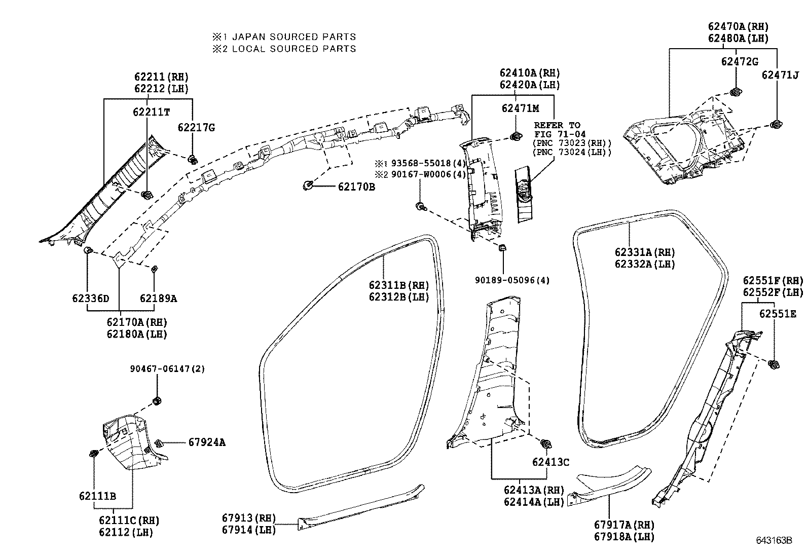  AURIS UKP |  INSIDE TRIM BOARD DOOR OPENING TRIM MOULDING