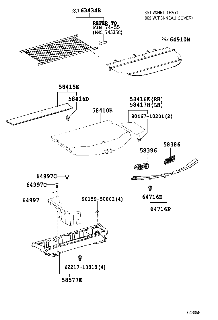  RAV4 CHINA |  DECK BOARD DECK TRIM COVER