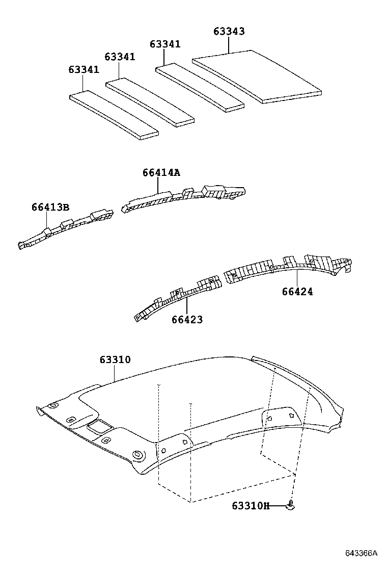  VIOS CHINA |  ROOF HEADLINING SILENCER PAD