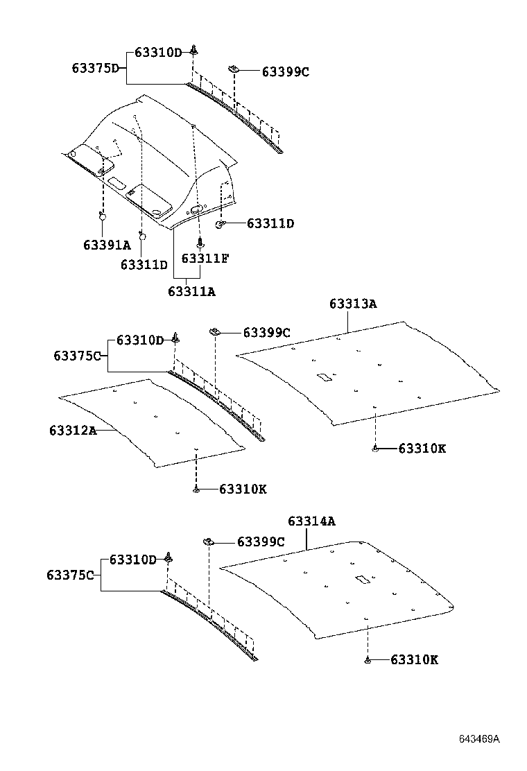  HIACE |  ROOF HEADLINING SILENCER PAD