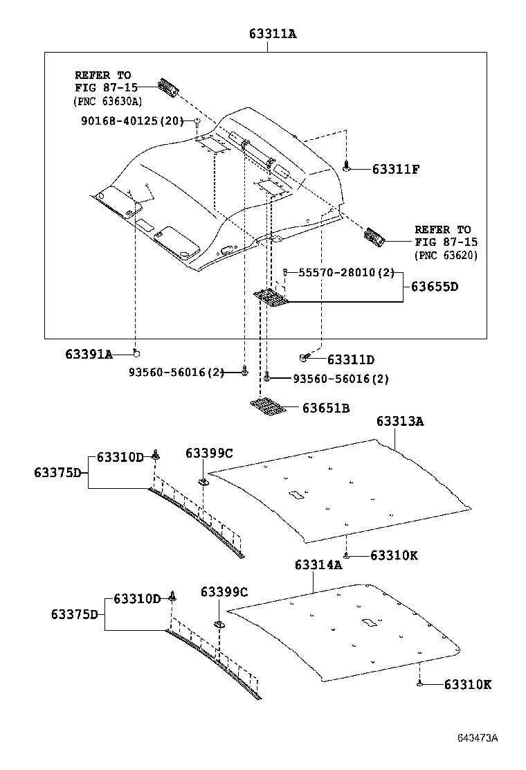  HIACE |  ROOF HEADLINING SILENCER PAD