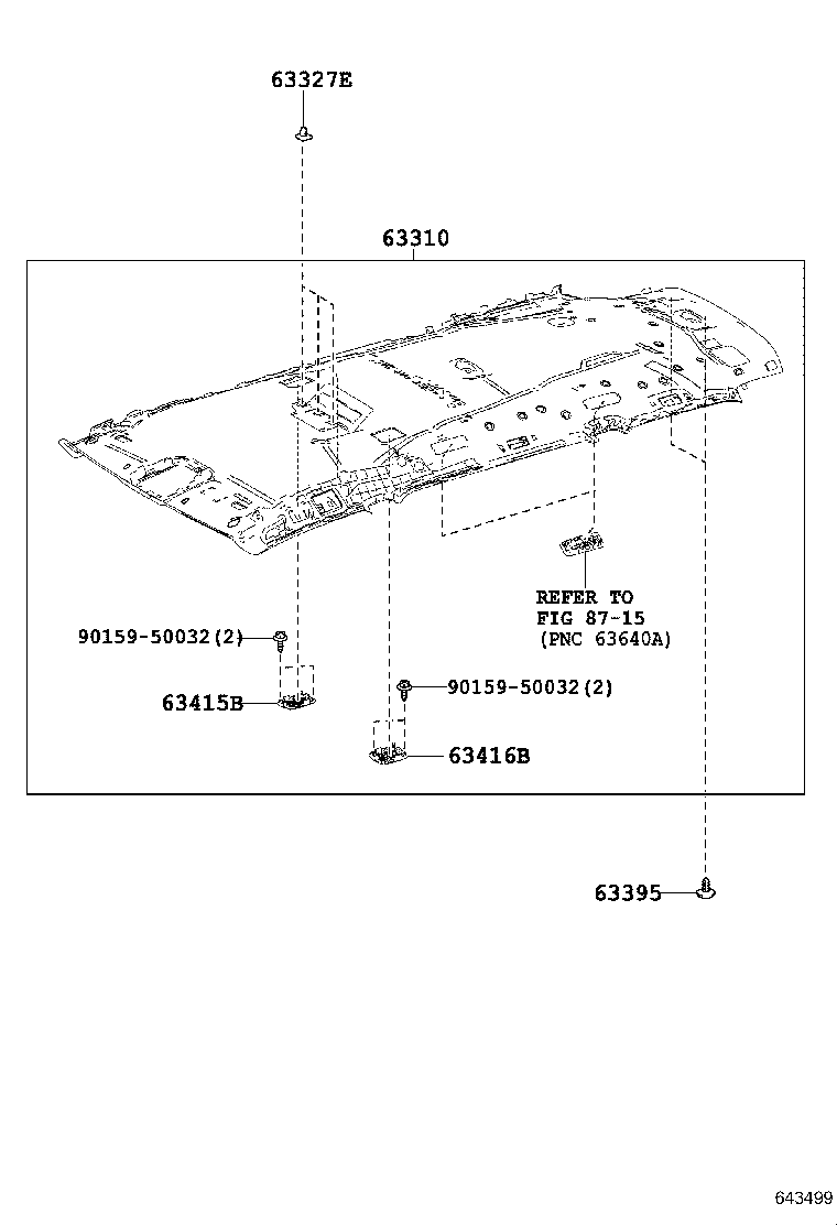  NOAH |  ROOF HEADLINING SILENCER PAD