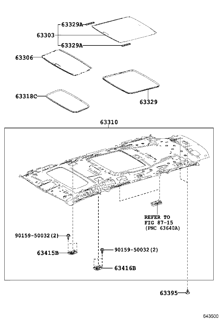  NOAH |  ROOF HEADLINING SILENCER PAD