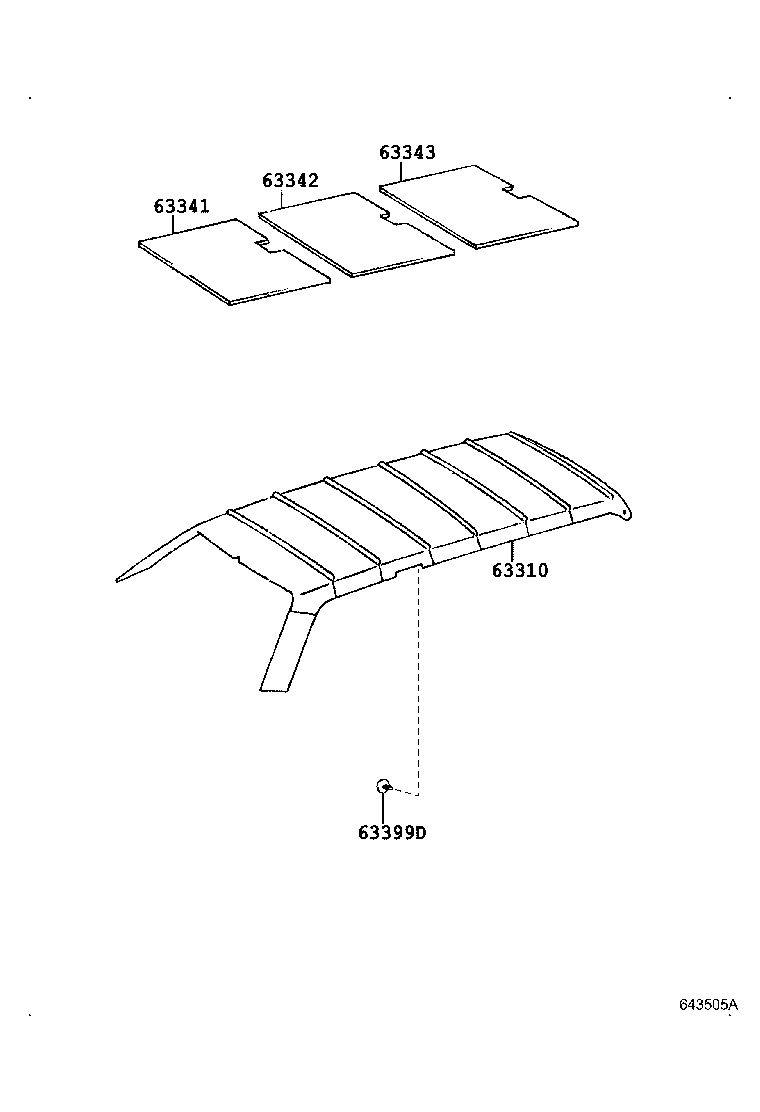  LAND CRUISER 70 |  ROOF HEADLINING SILENCER PAD