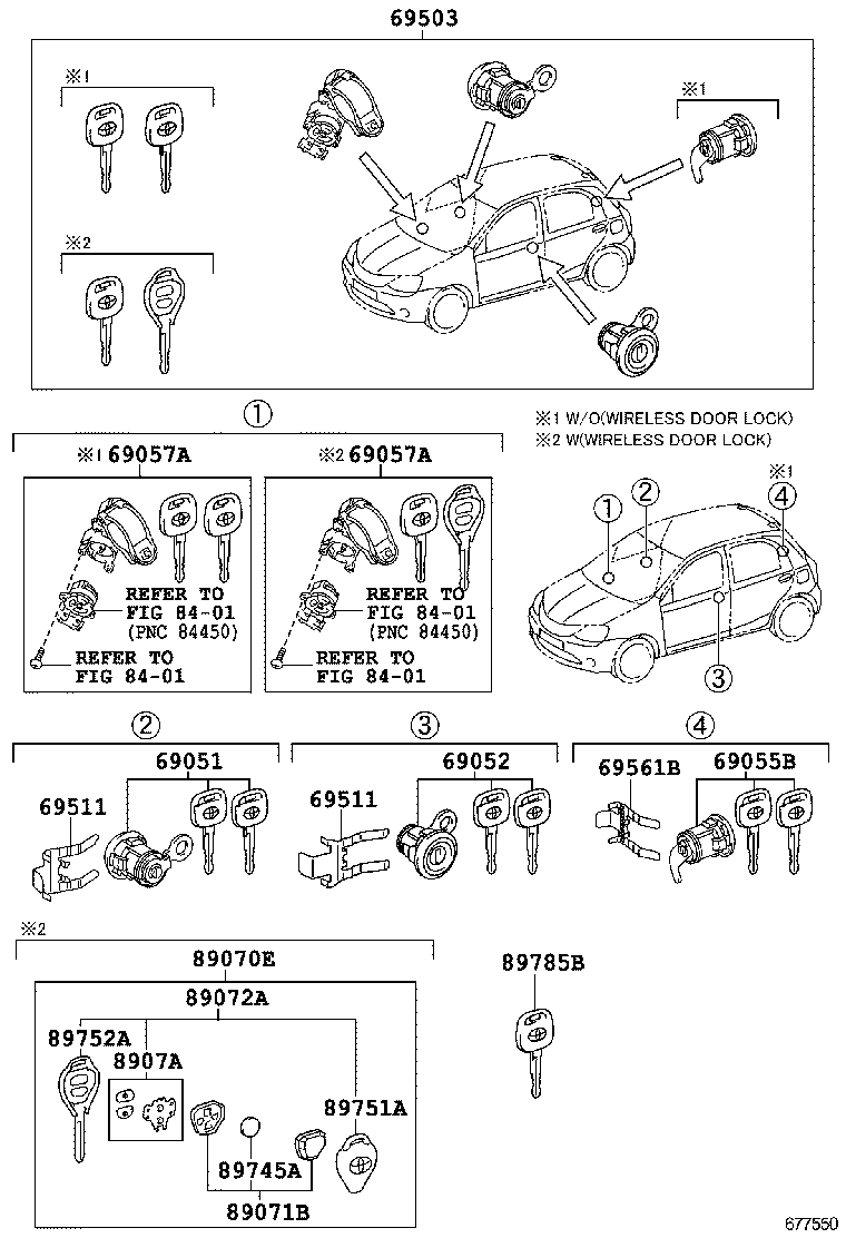 ETIOS |  LOCK CYLINDER SET